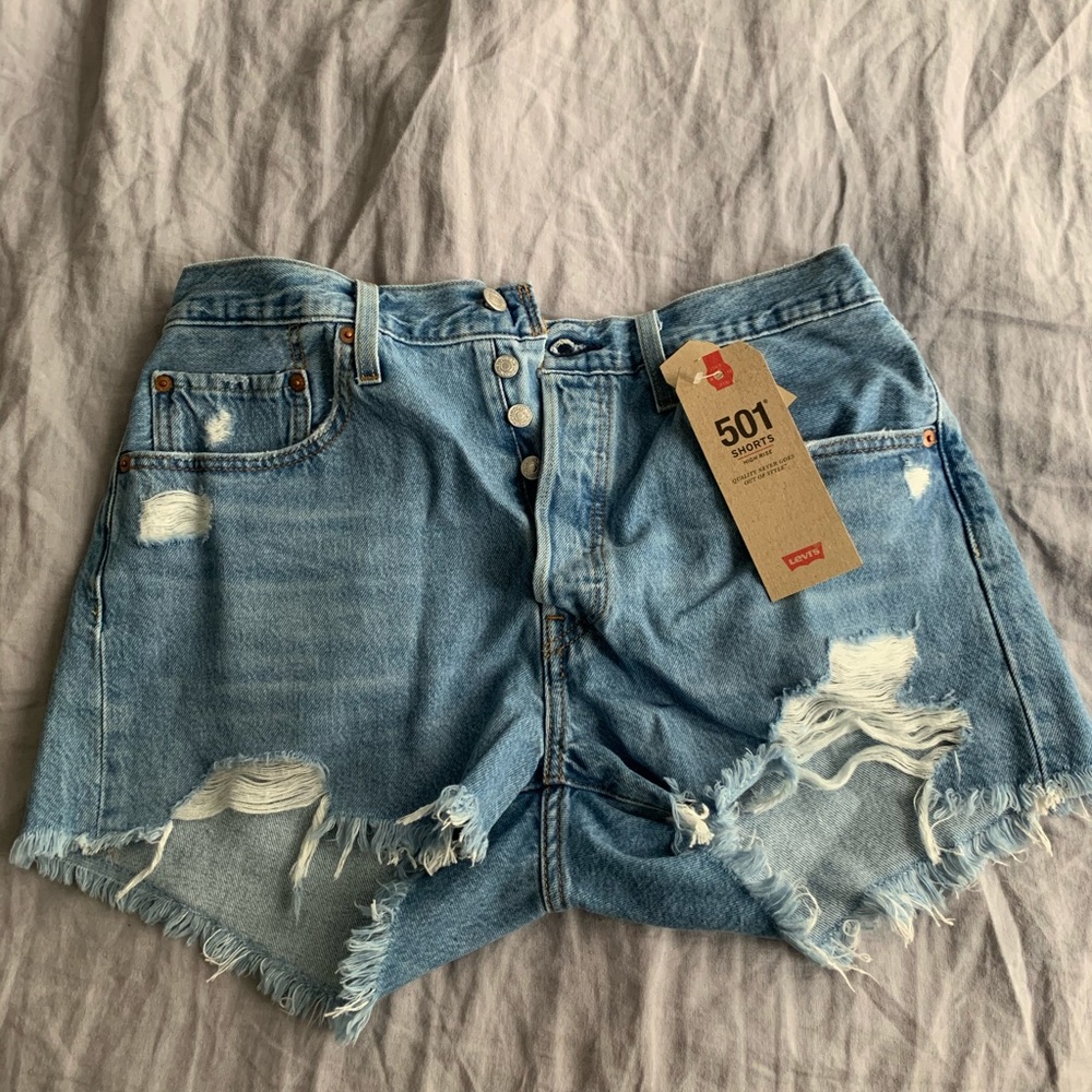 Levi’s 501 Light Denim High Waisted Shorts